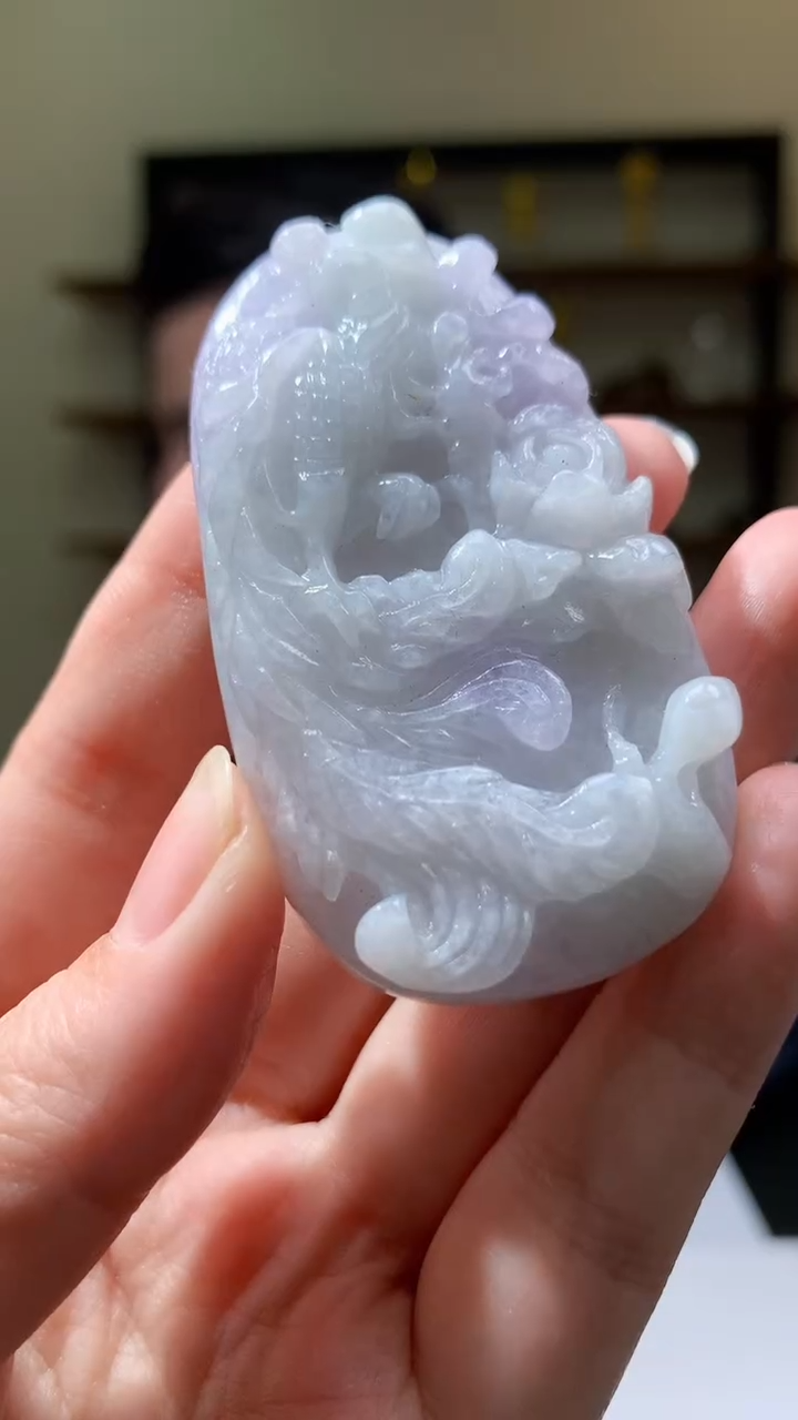 【闪购商品】定制翡翠未镶嵌8046yx-毛货挂件110