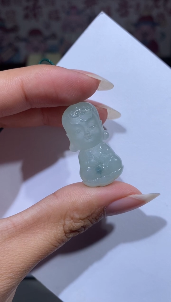 【闪购商品】翡翠颈饰未镶嵌不动明王宝宝佛