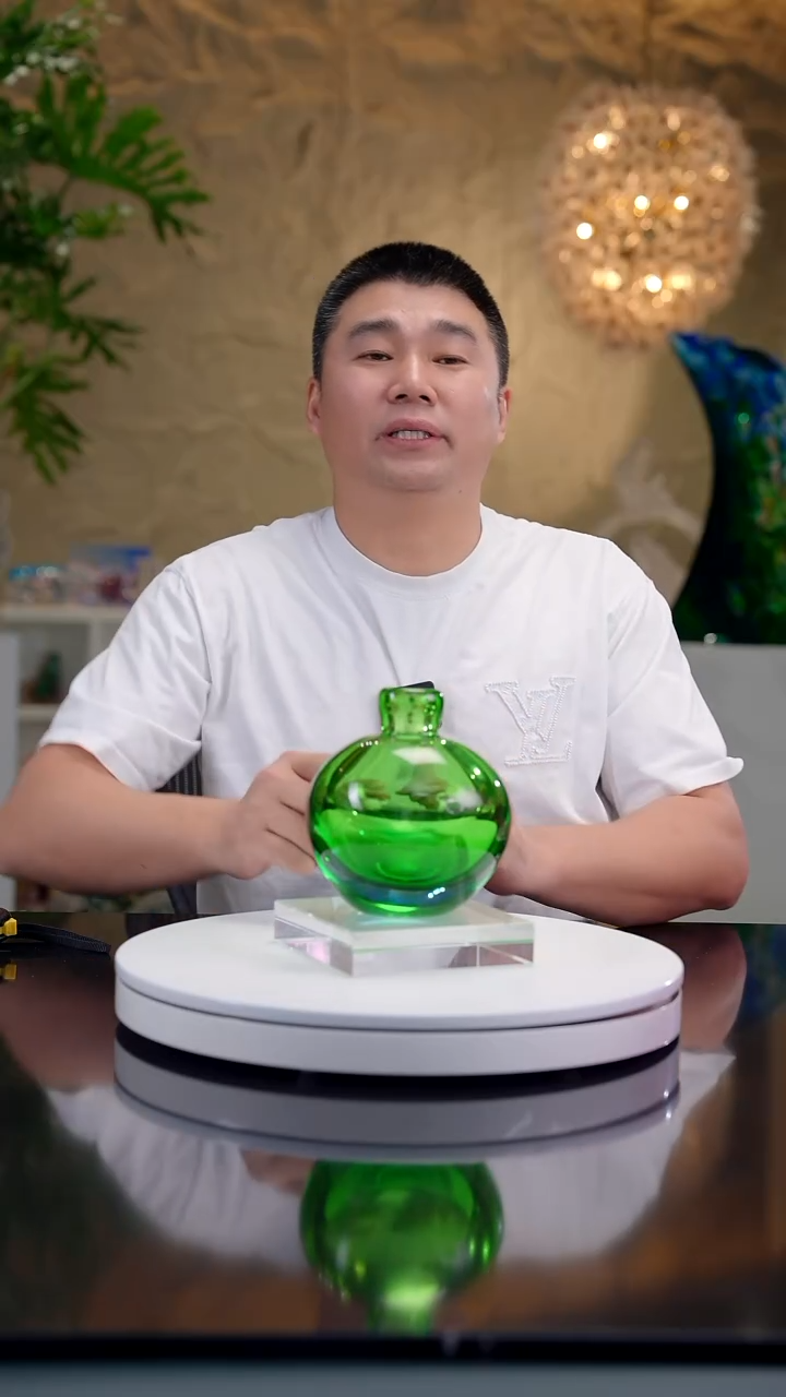 手工艺品琉璃蓝绿色设计款香薰瓶