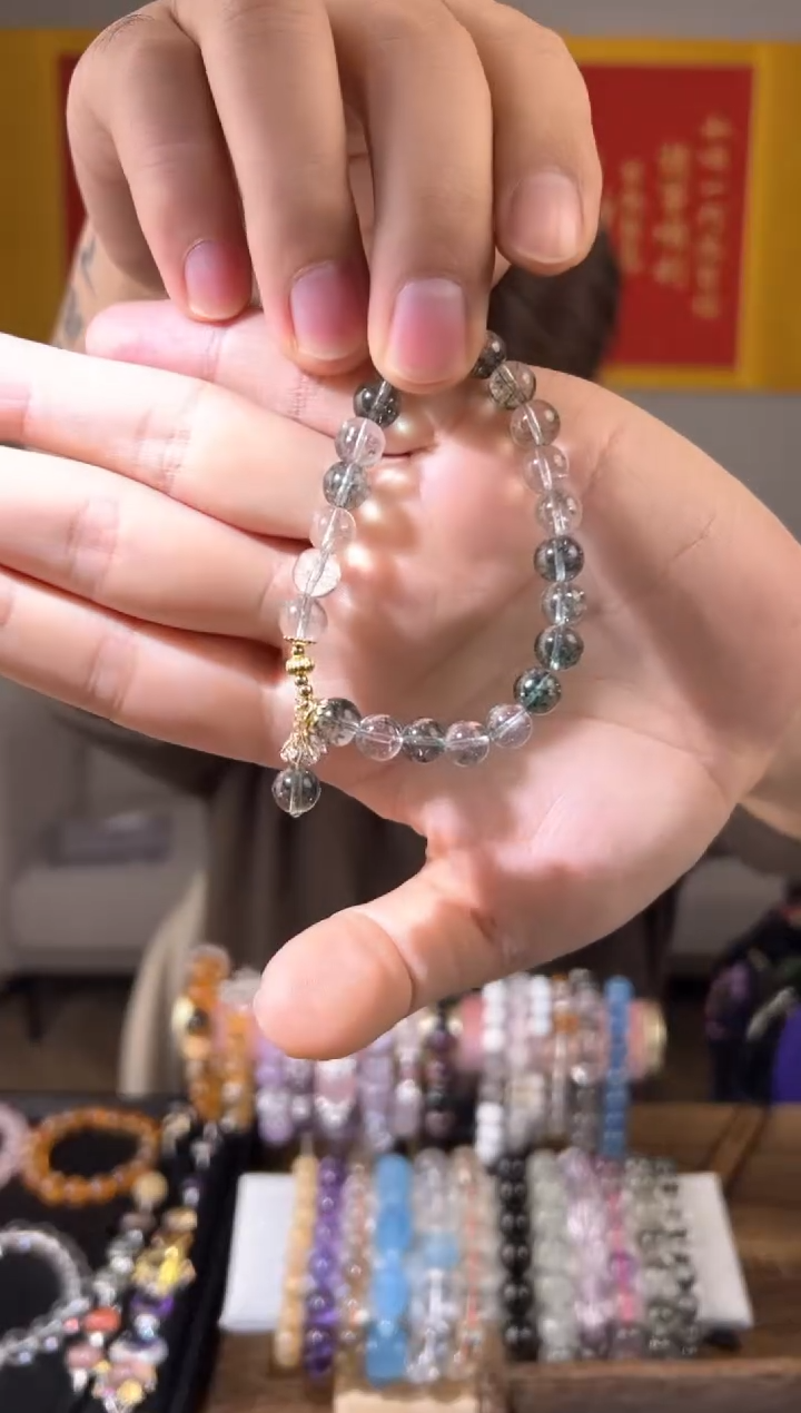 【闪购商品】水晶手链合金白水晶幽灵