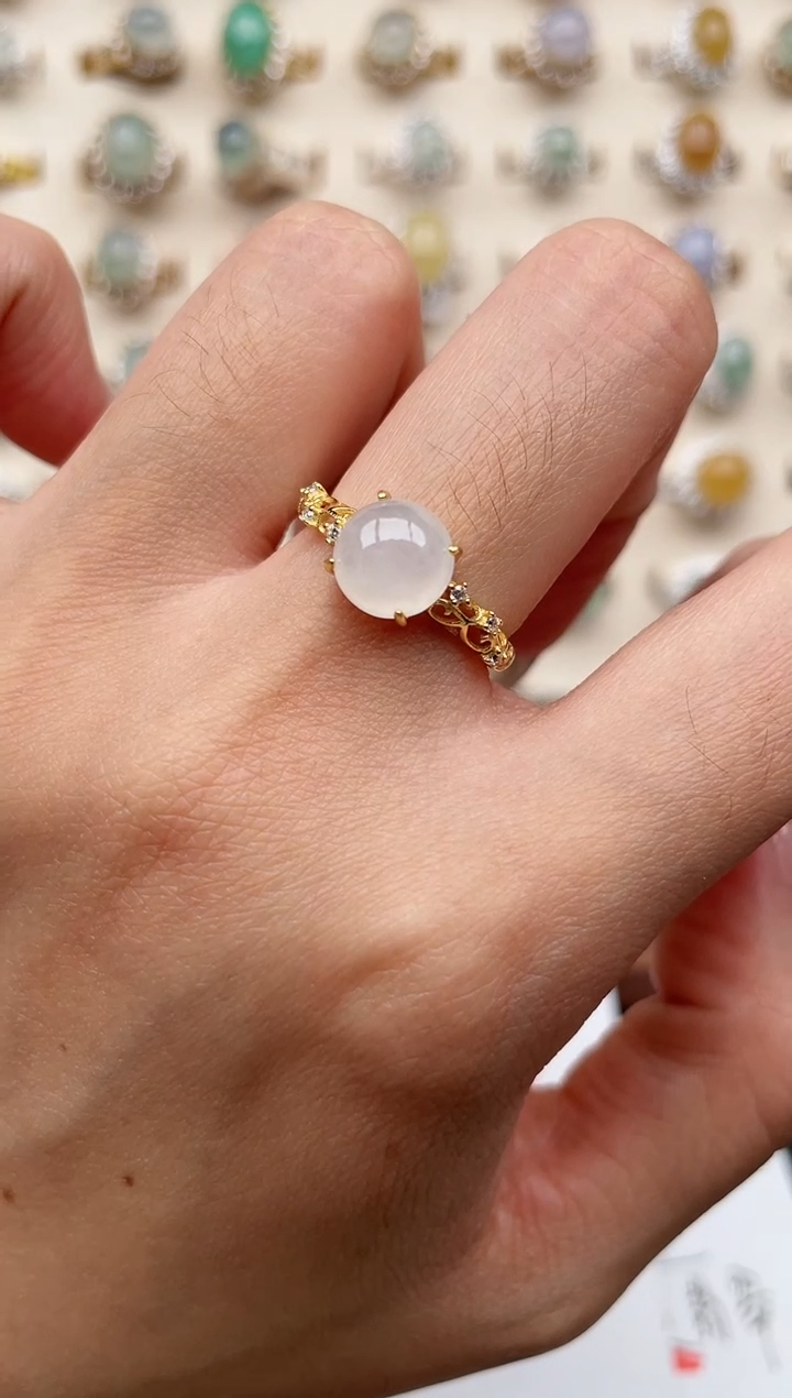 【闪购商品】翡翠戒指银S925镶嵌1111