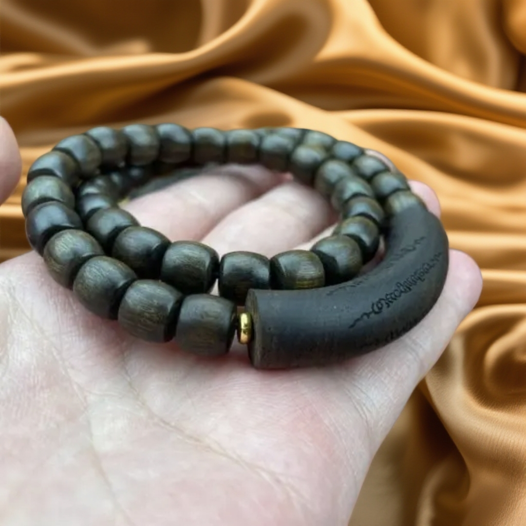 增香沉香木增香木增香木双圈手串8mm-(带证书）A65