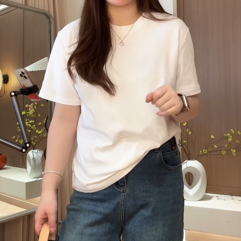 2025春夏季新款简约时尚休闲百搭短袖圆领T恤LK2501612