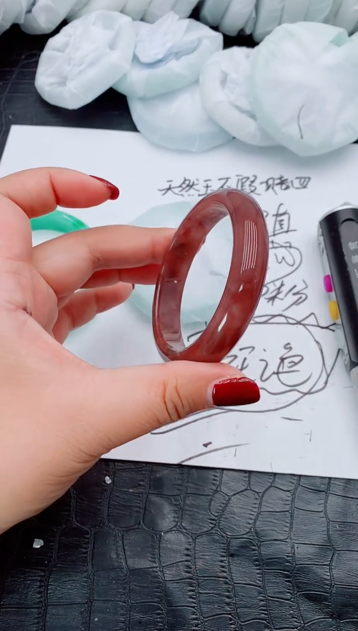 【闪购商品】石英质玉手镯未镶嵌R213-54/55