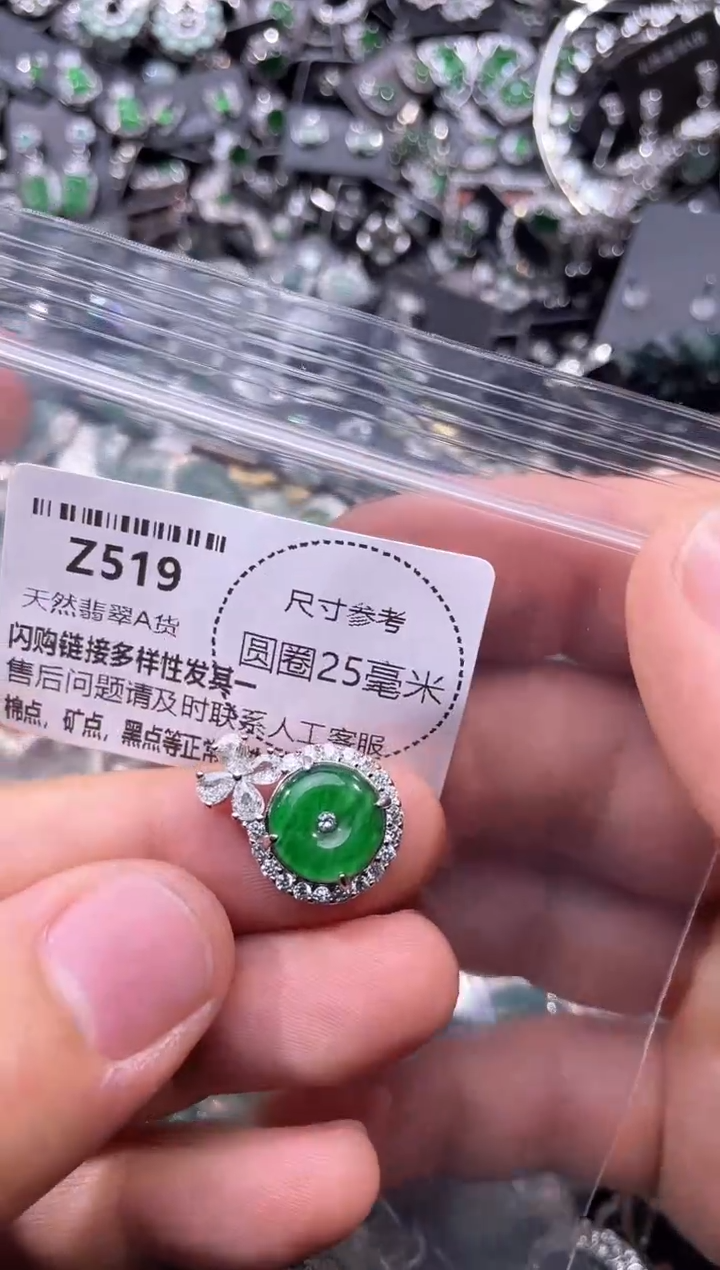 翡翠未镶嵌颈饰Z519吊坠