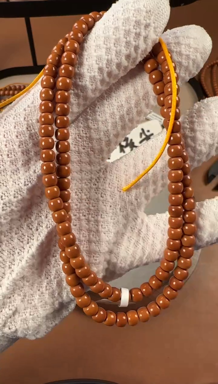 手串橄榄核5.7mm核尖108，老挝料，老型珠，高油高密