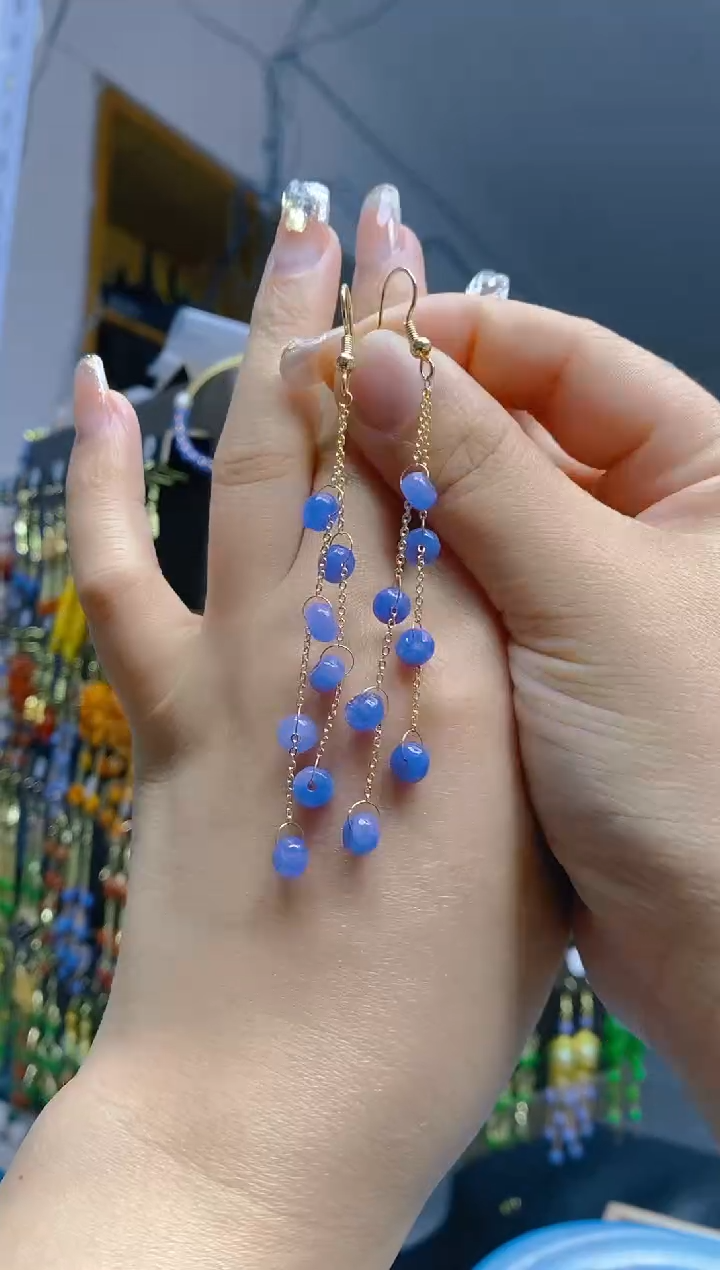 【闪购商品】翡翠耳饰合金247翡翠耳钩