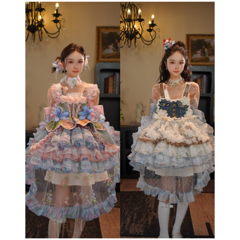 AODUOSEN/奥多森夏季新款高端定制女童洛丽塔汉服连衣裙