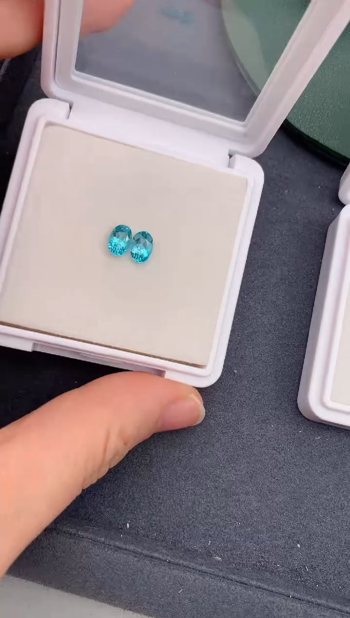 【闪购商品】磷灰石裸石未镶嵌1.6ct 磷灰石配对