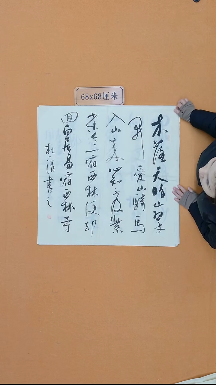 书法杜一清  河北  兰亭  行书展  68*68