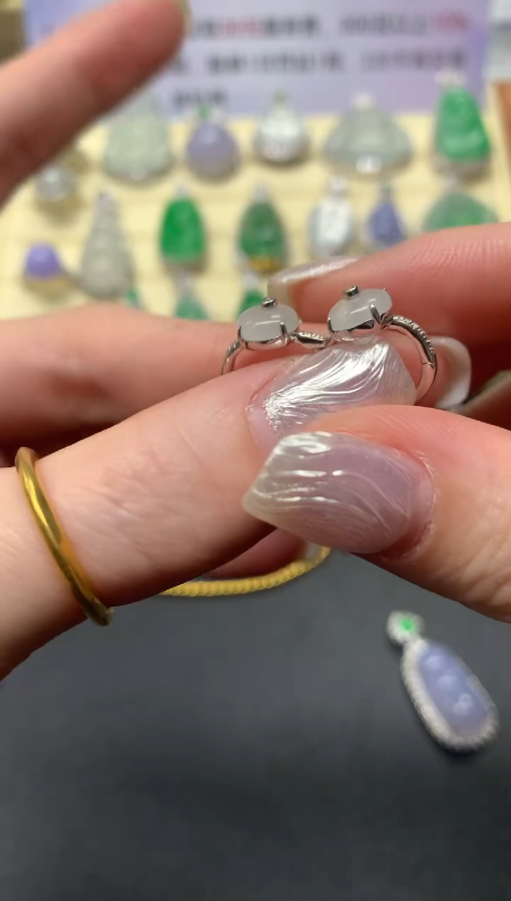 【闪购商品】翡翠耳饰18K金镶嵌耳饰|2000+200