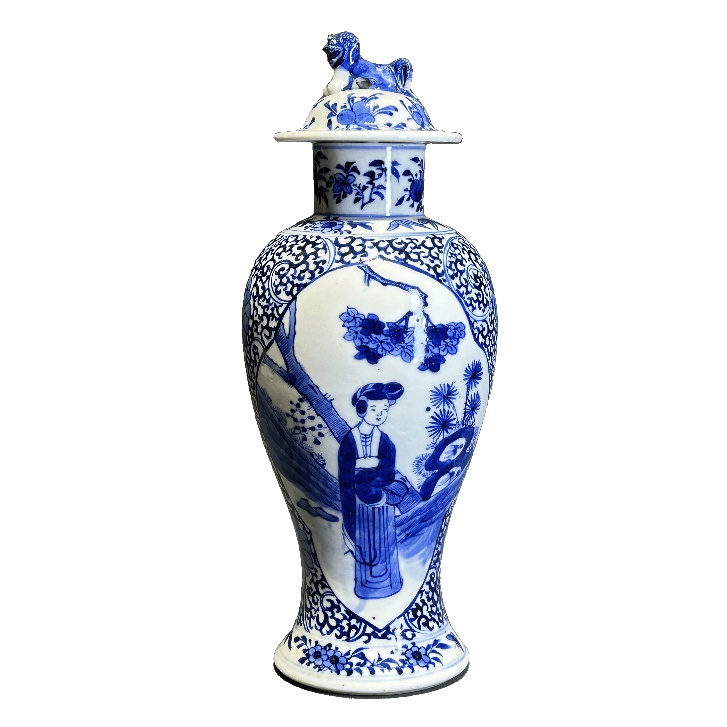 25320508x青花人物纹将军罐