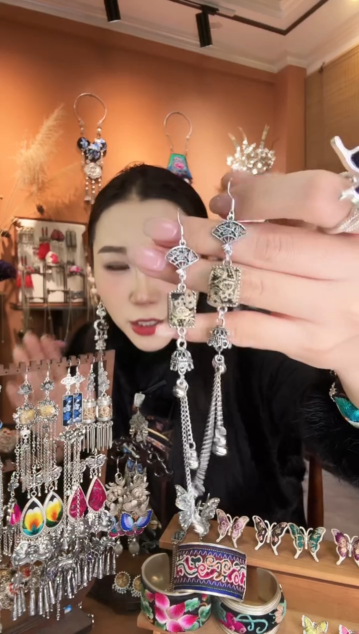 刺绣纯手工民族风耳环