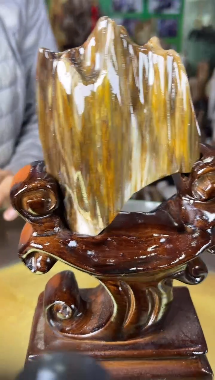 未镶嵌珠宝奇石硅化玉缅甸天然树化玉摆件