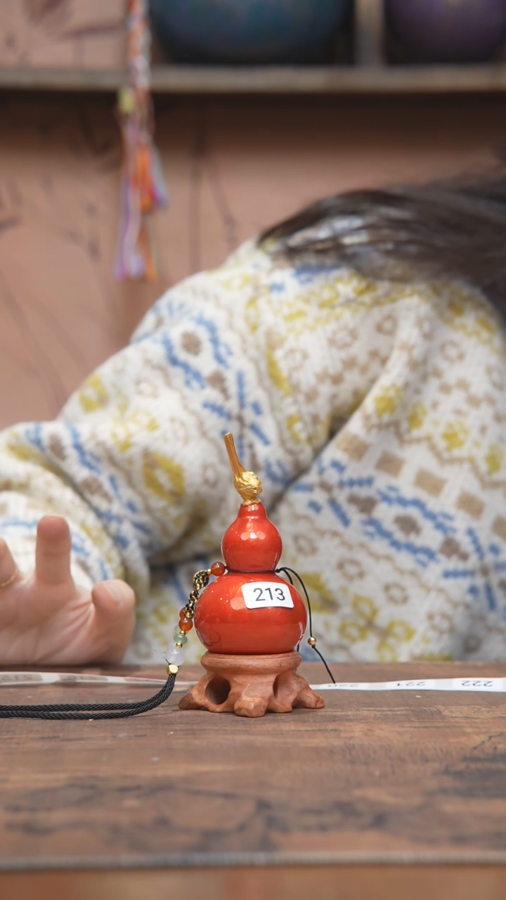 【闪购商品】213号-大漆飘漆小葫芦脖挂