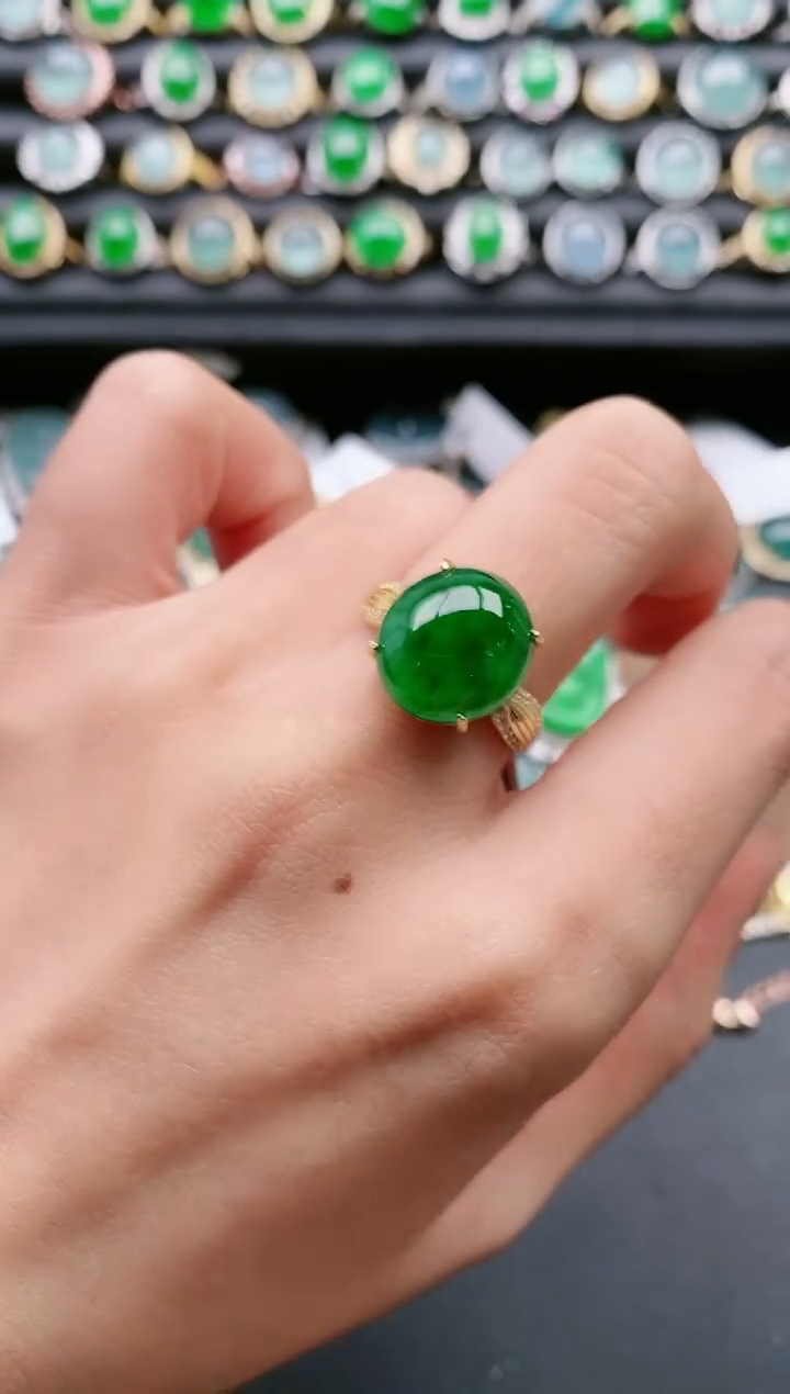 【闪购商品】翡翠戒指银S925镶嵌1111111
