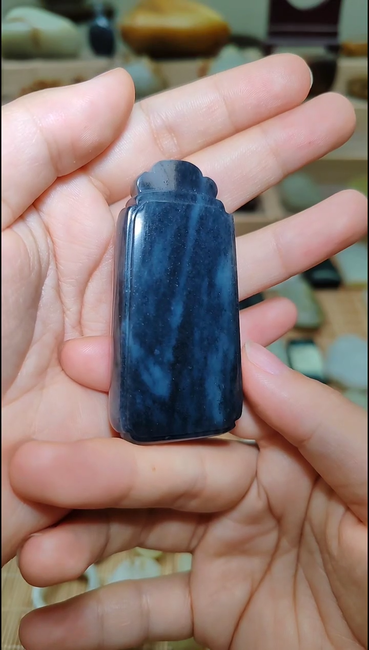 【闪购商品】和田玉挂件未镶嵌新疆和田玉青花平安牌挂件