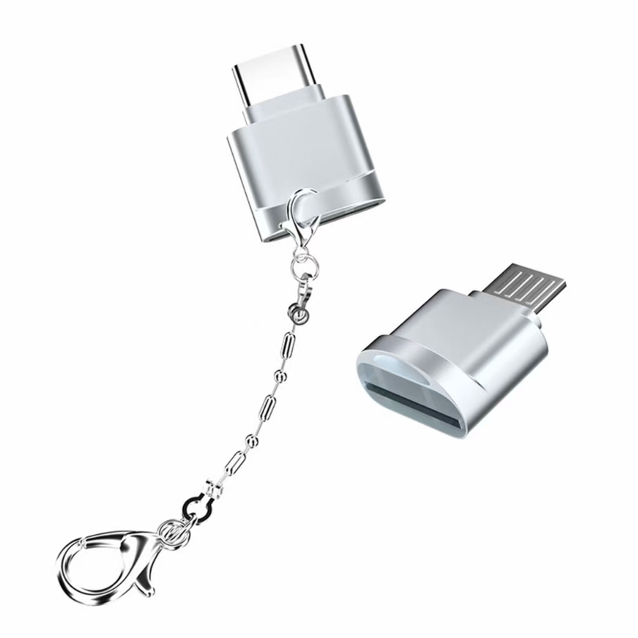 迷你读卡器适用安卓手机TF内存卡OTG转接器