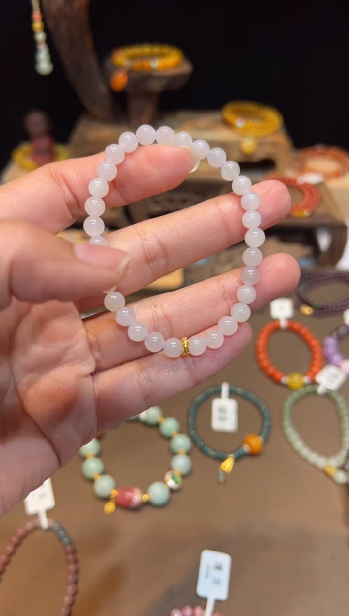 【闪购商品】和田玉手饰18K金镶嵌手饰@@A5992