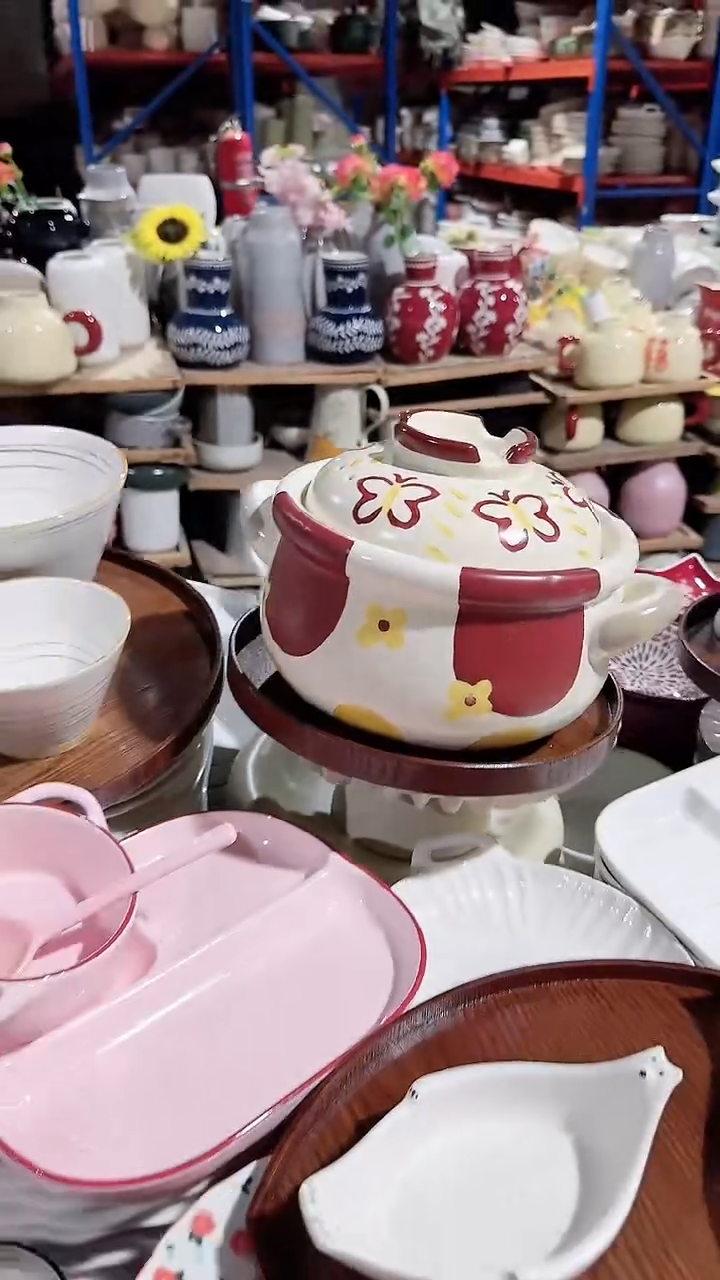 瓷片红色砂锅微瑕 凑满20元包邮