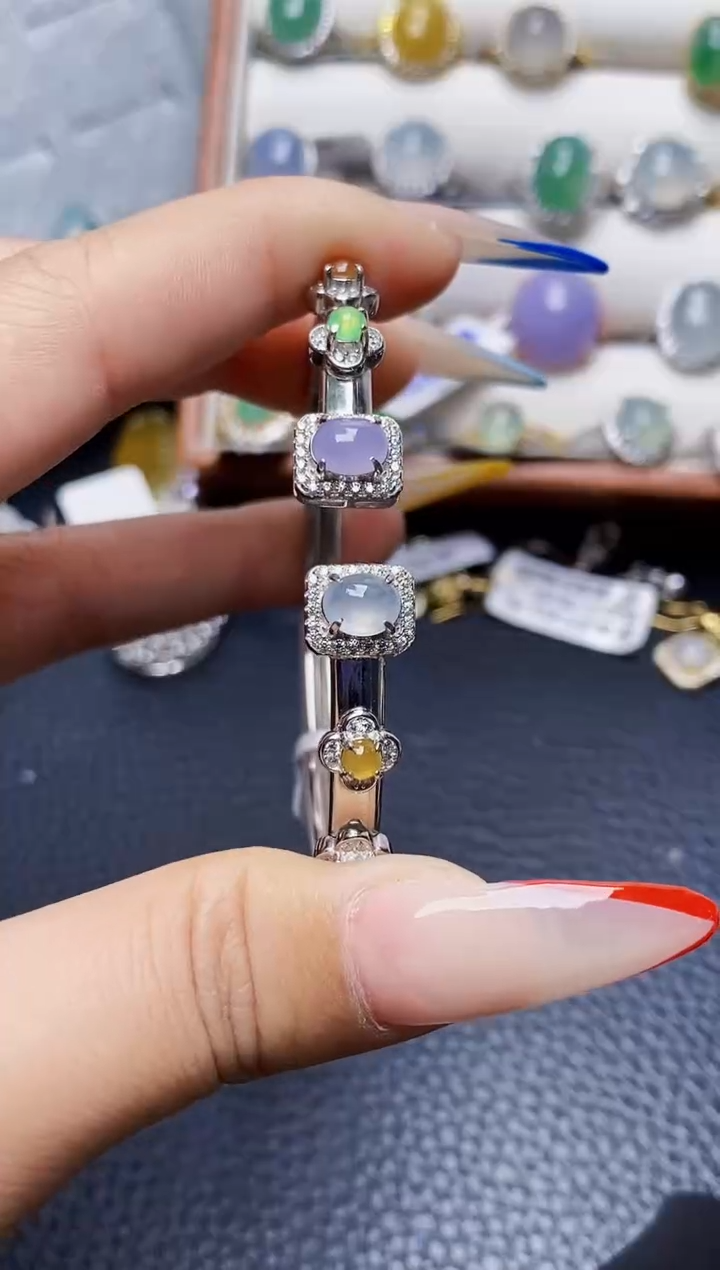 银S925镶嵌戒指翡翠1066