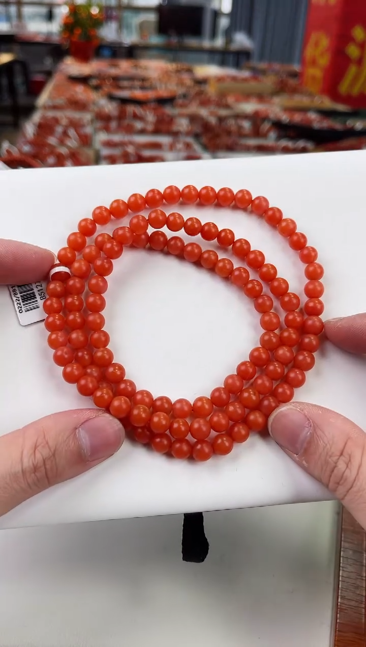 【闪购商品】南红玛瑙保山哑光多圈7+未镶嵌一个/条
