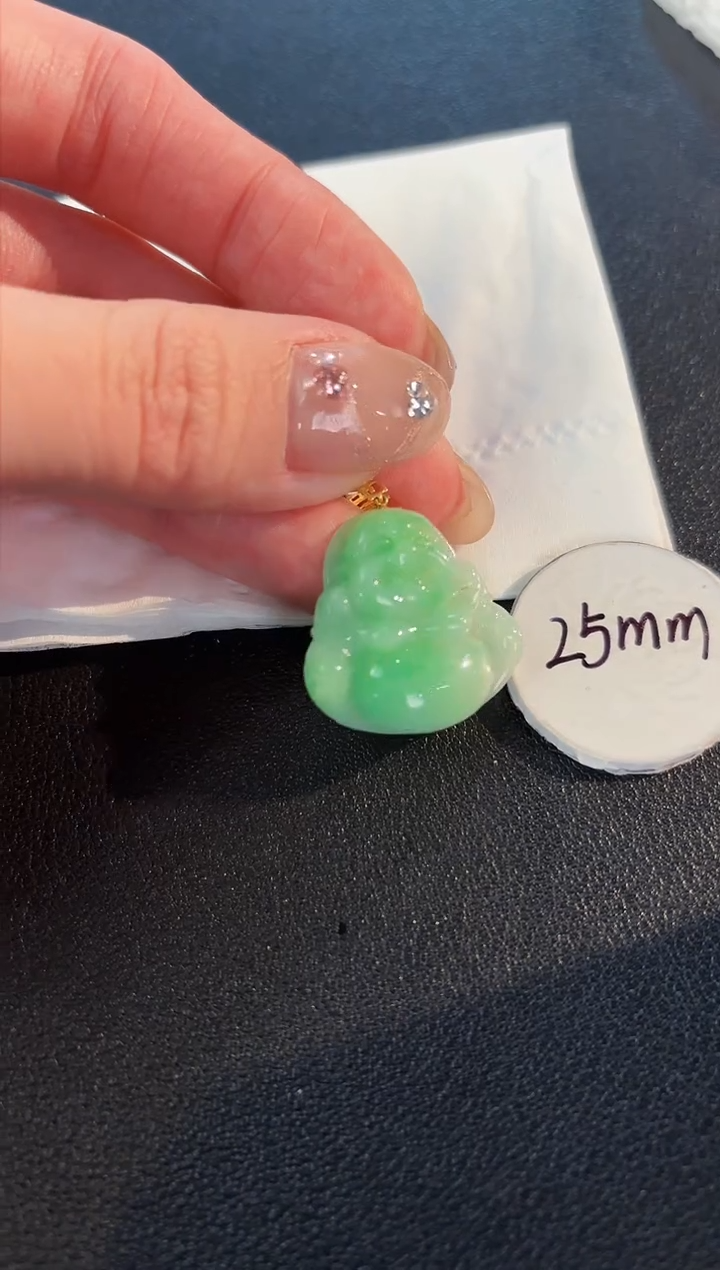 【闪购商品】翡翠颈饰18K金镶嵌缅料A货/支持复检/一件