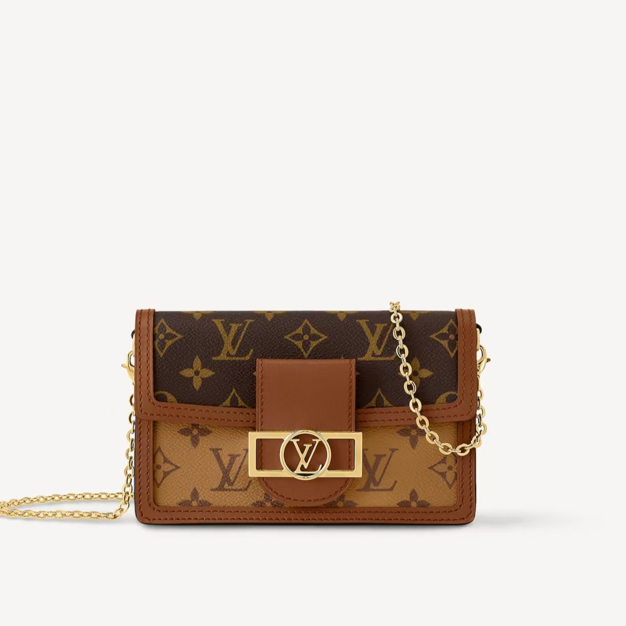 99新 LouisVuitton/路易威登 LV 达芙妮woc 链条单肩斜挎包/通