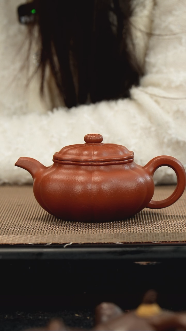 【闪购商品】紫砂茶壶生砂朱泥筋纹仿古