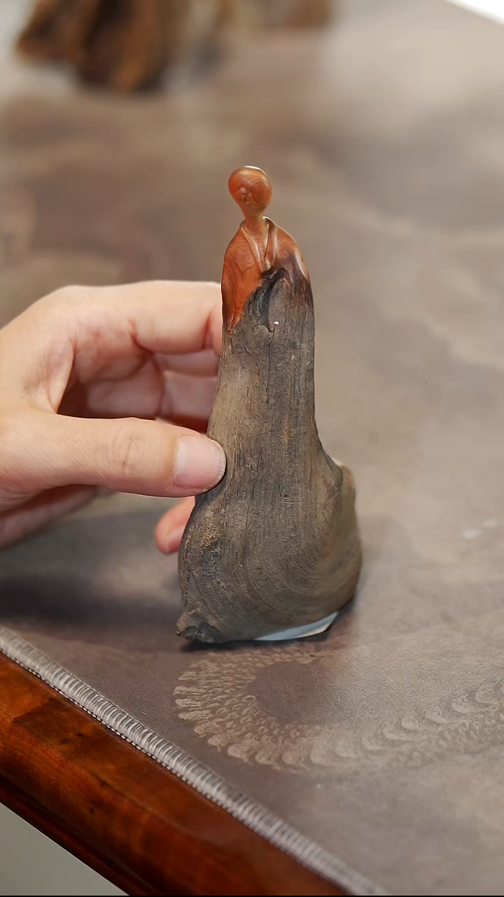 柏木（崖柏）305陈化料巧雕无相摆件