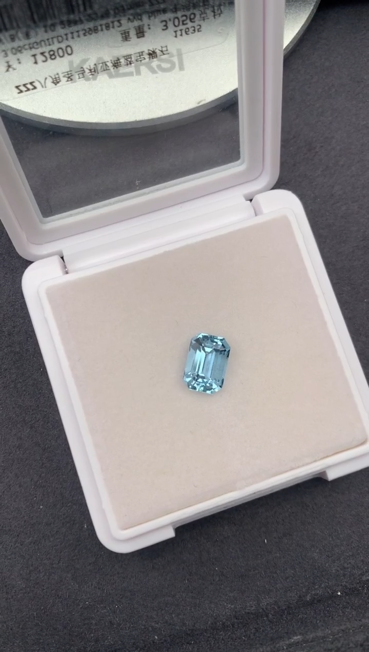 裸石海蓝宝石3ct海蓝宝  定制  FH
