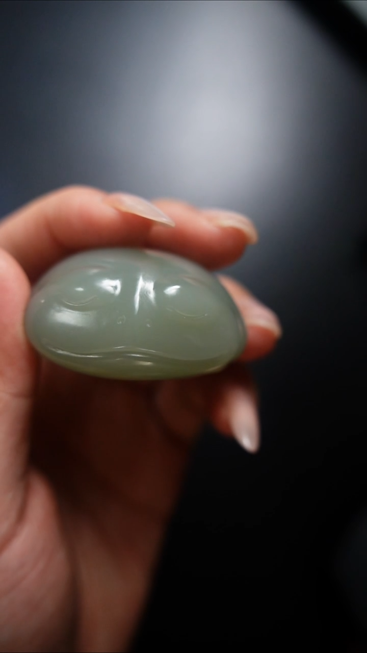 颈饰未镶嵌和田玉青蛙手把件