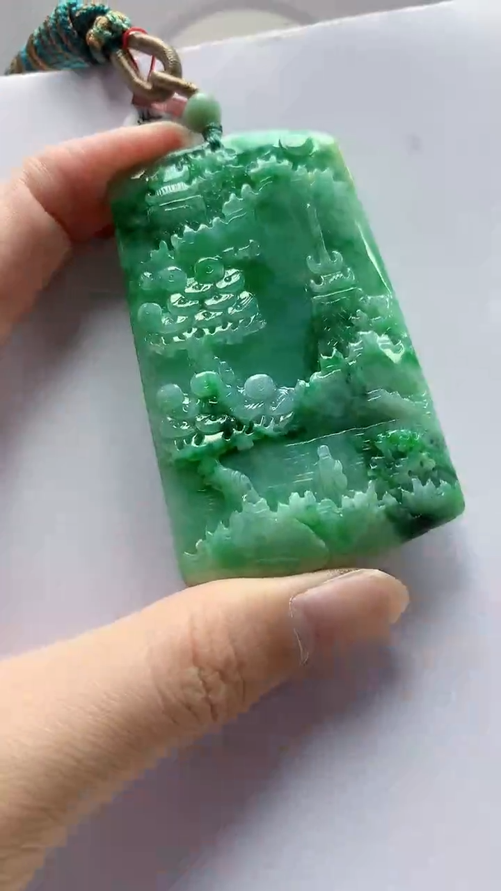 【闪购商品】定制翡翠未镶嵌4852zm-毛货挂件38