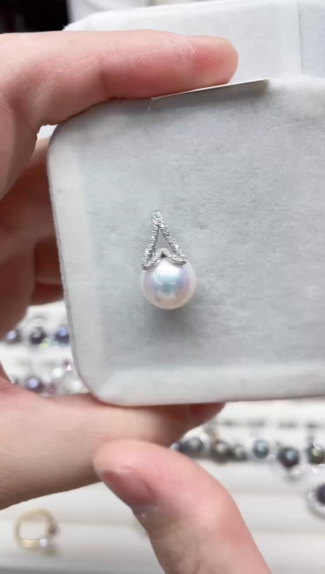 【闪购商品】淡水珍珠吊坠(不含链)银S925镶嵌吊坠