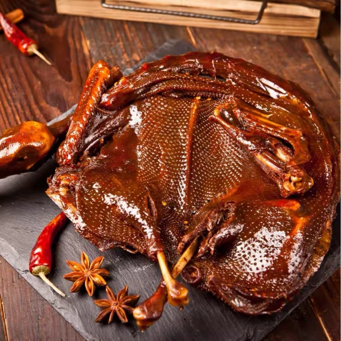 安公子手撕酱板鸭湖南特产零食香辣熟食开袋即食整只308克*1袋