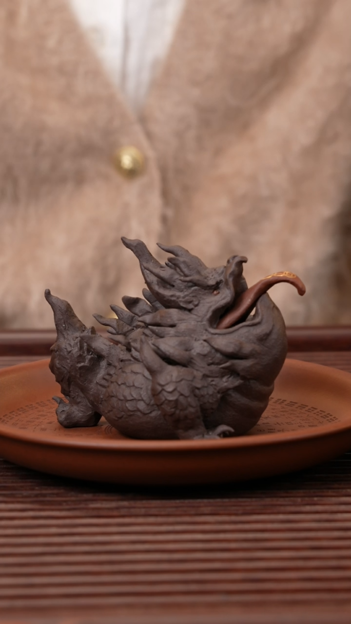 【闪购商品】紫砂茶宠霸王蟾（描金）