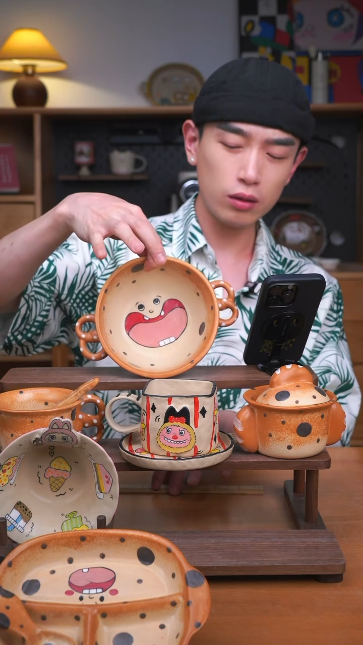 杯子景德镇可爱设计师款陶瓷