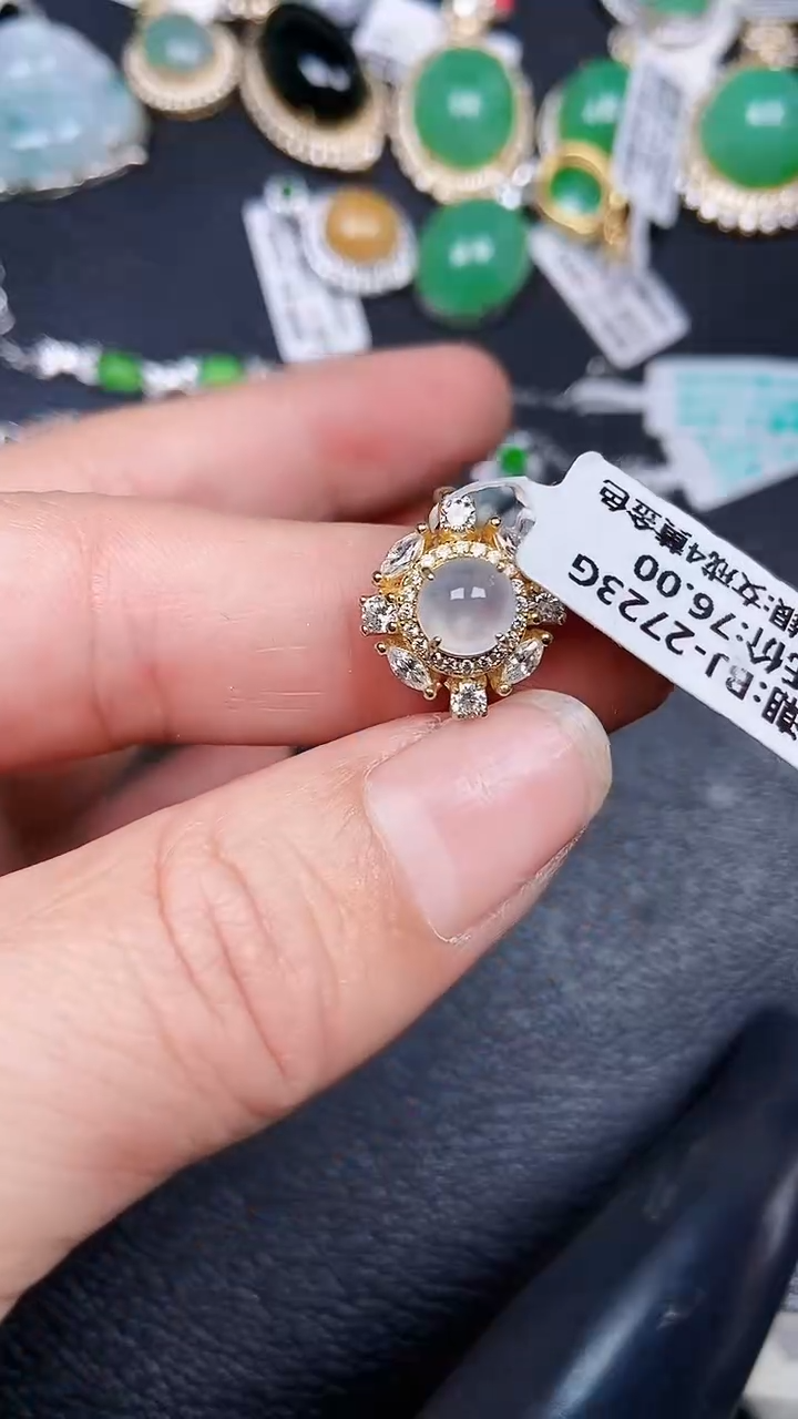 颈饰银S925镶嵌翡翠18729