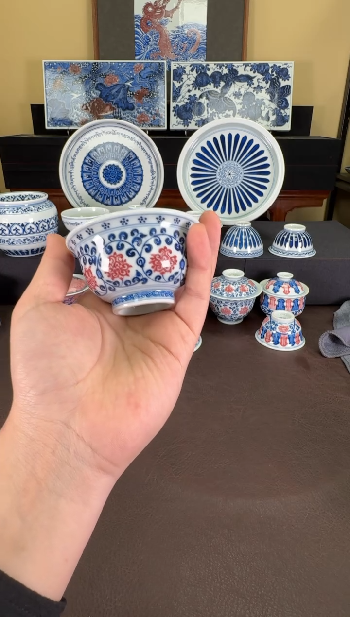 【闪购商品】羿器窑缠枝莲小压手杯