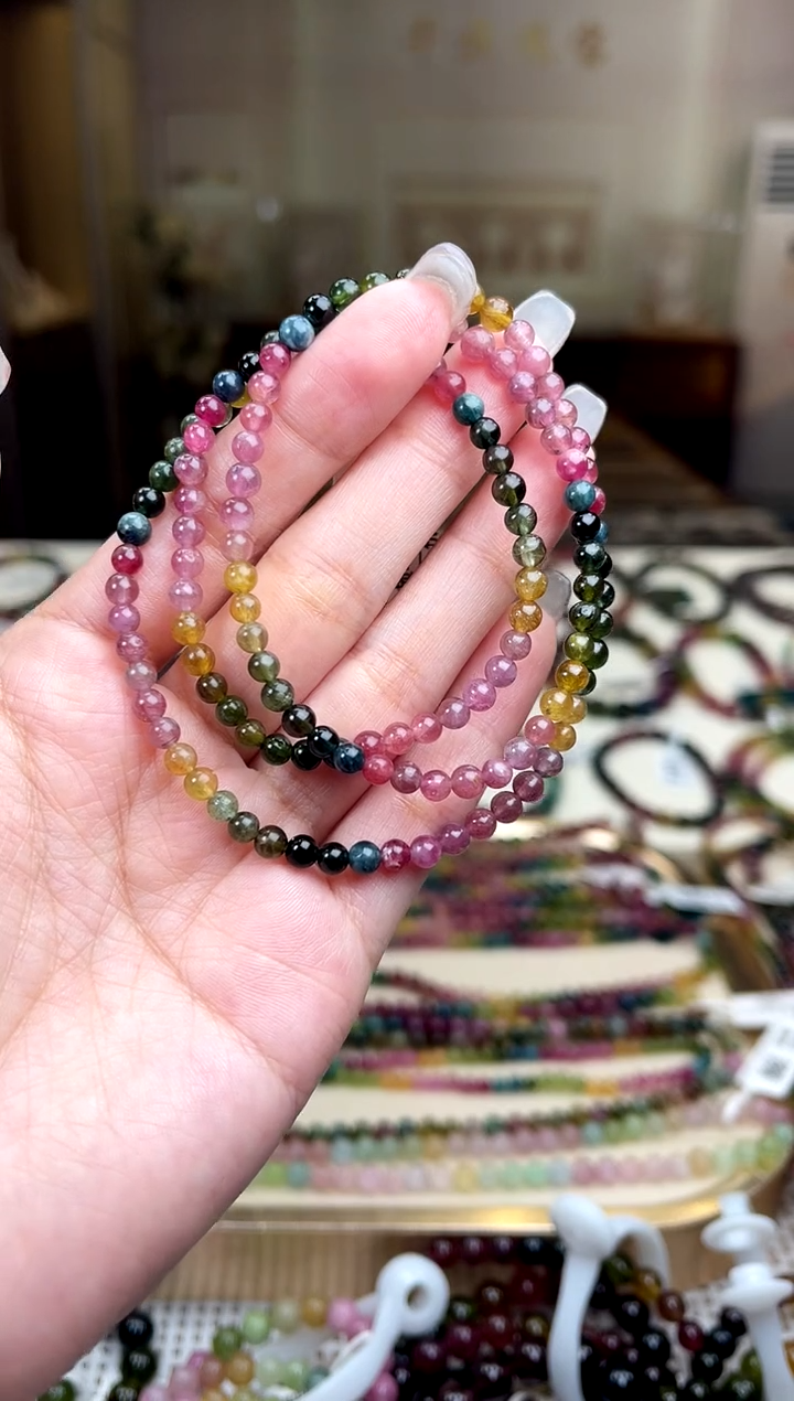 【闪购商品】碧玺/未镶嵌4mm+碧玺多圈多样性发货