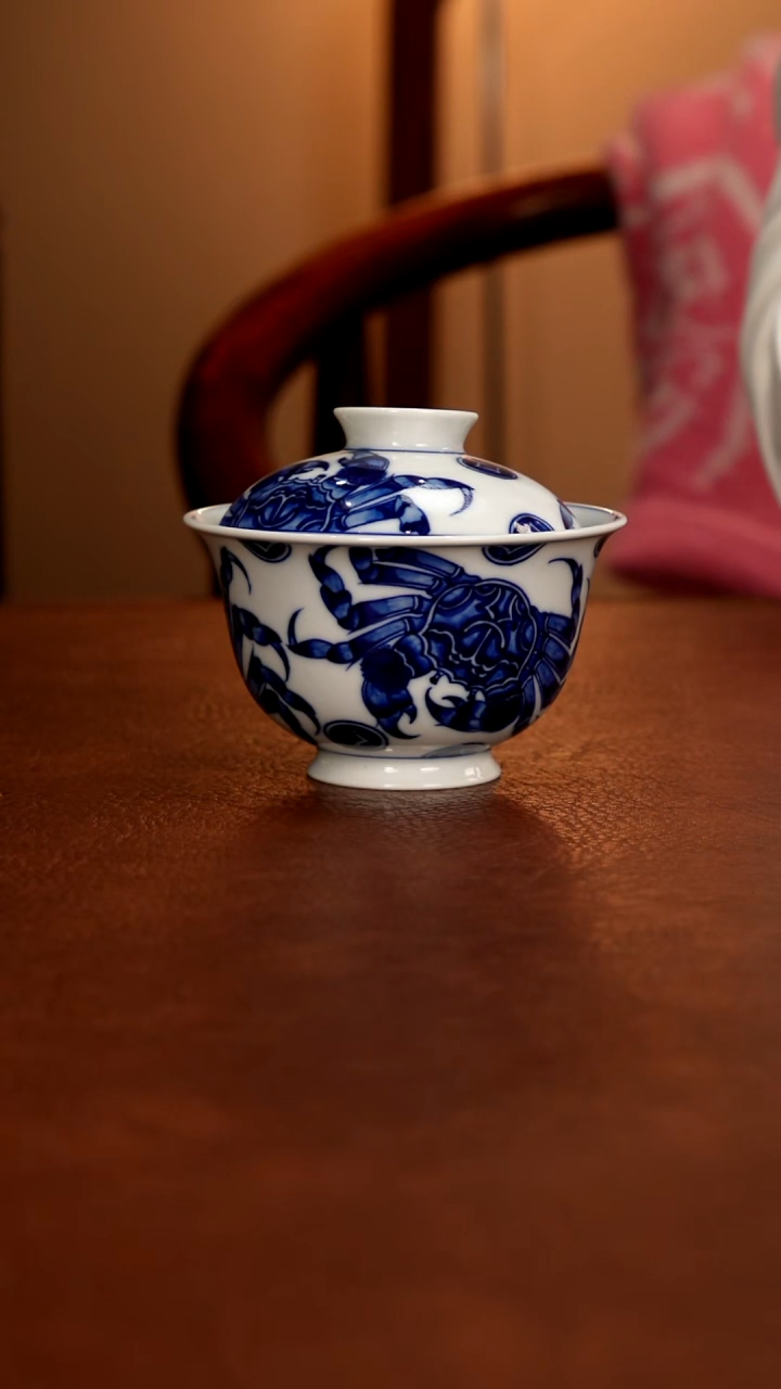 摆件陶景德镇瓷器，青花瓷手绘茶具~11