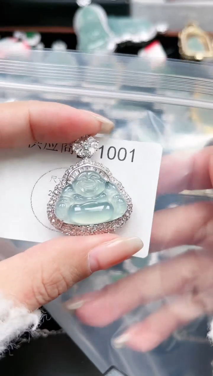 【闪购商品】翡翠颈饰未镶嵌1001赠皮绳