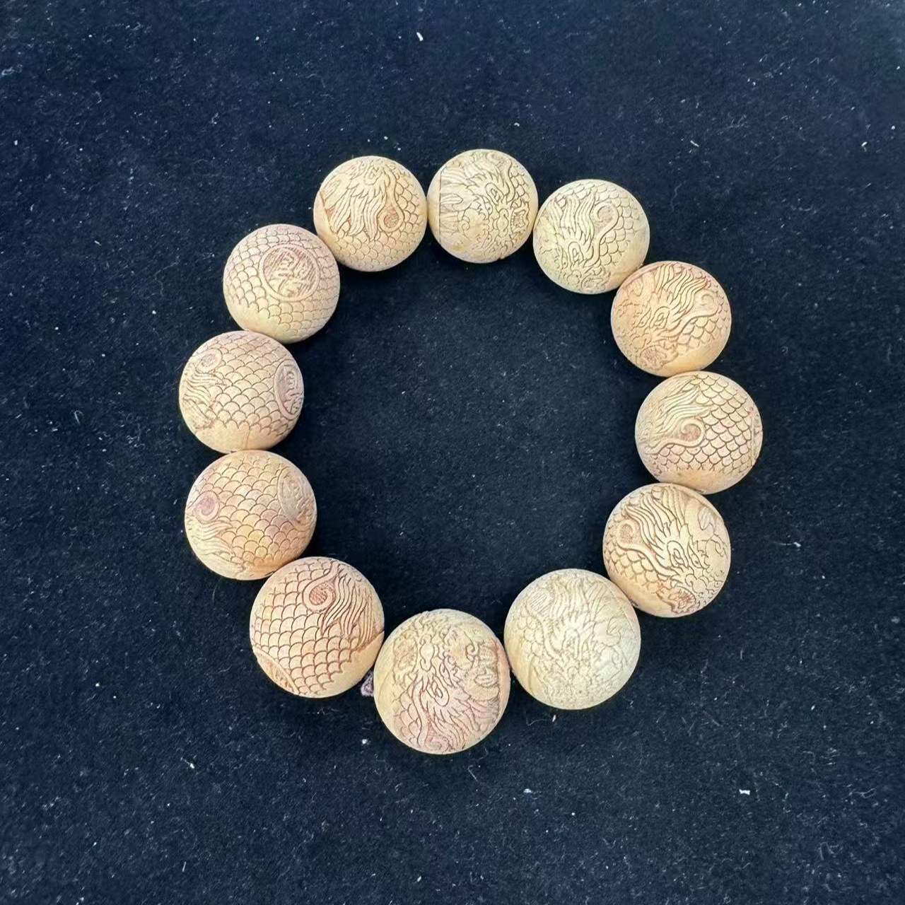 B271印度迈索尔老山檀文玩手串20mm