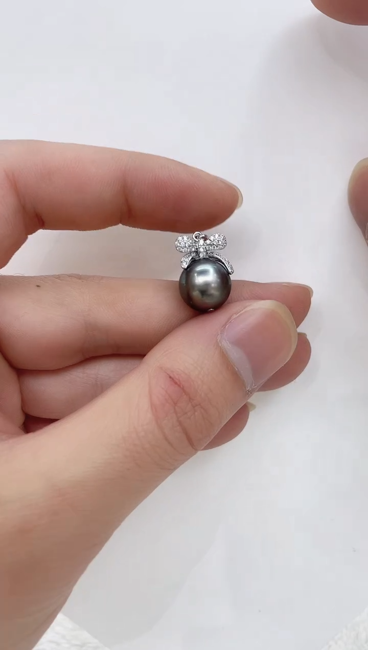 【闪购商品】海水珍珠吊坠(不含链)银S925镶嵌海水珍珠吊坠