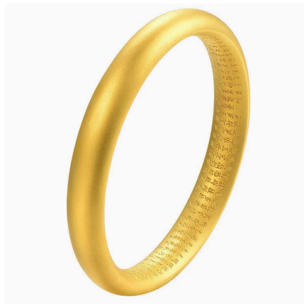 铜合金手镯 Montagut/梦特娇古法工艺莲花光圈实心手镯ZY