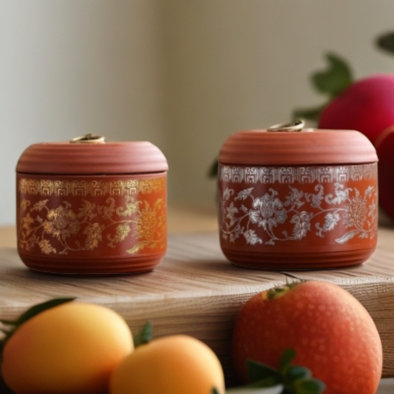 ZH2333金银缠枝莲茶叶罐