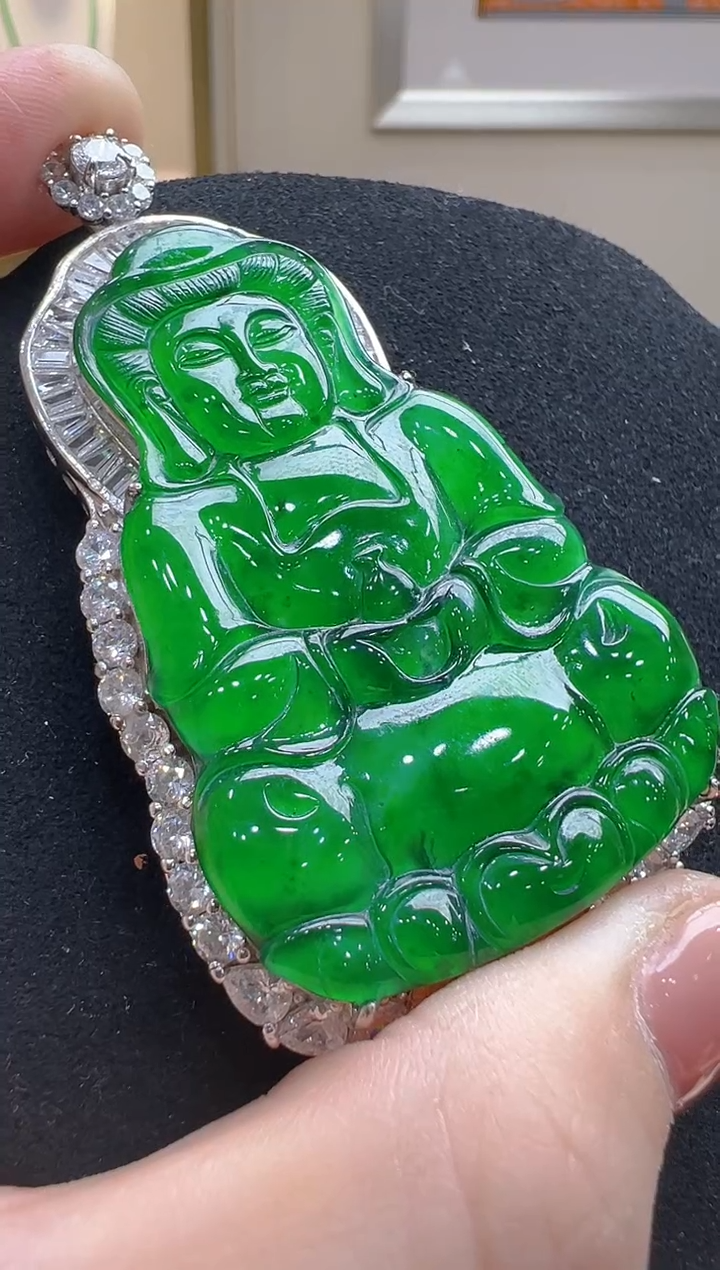 【闪购商品】翡翠吊坠(不含链)银S925镶嵌多样性发货拍一发一