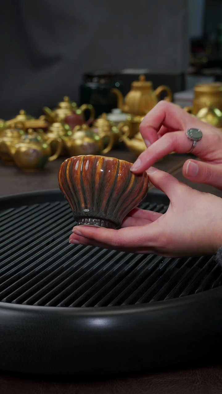 【闪购商品】杯【宜景窑天目釉红釉】般若杯