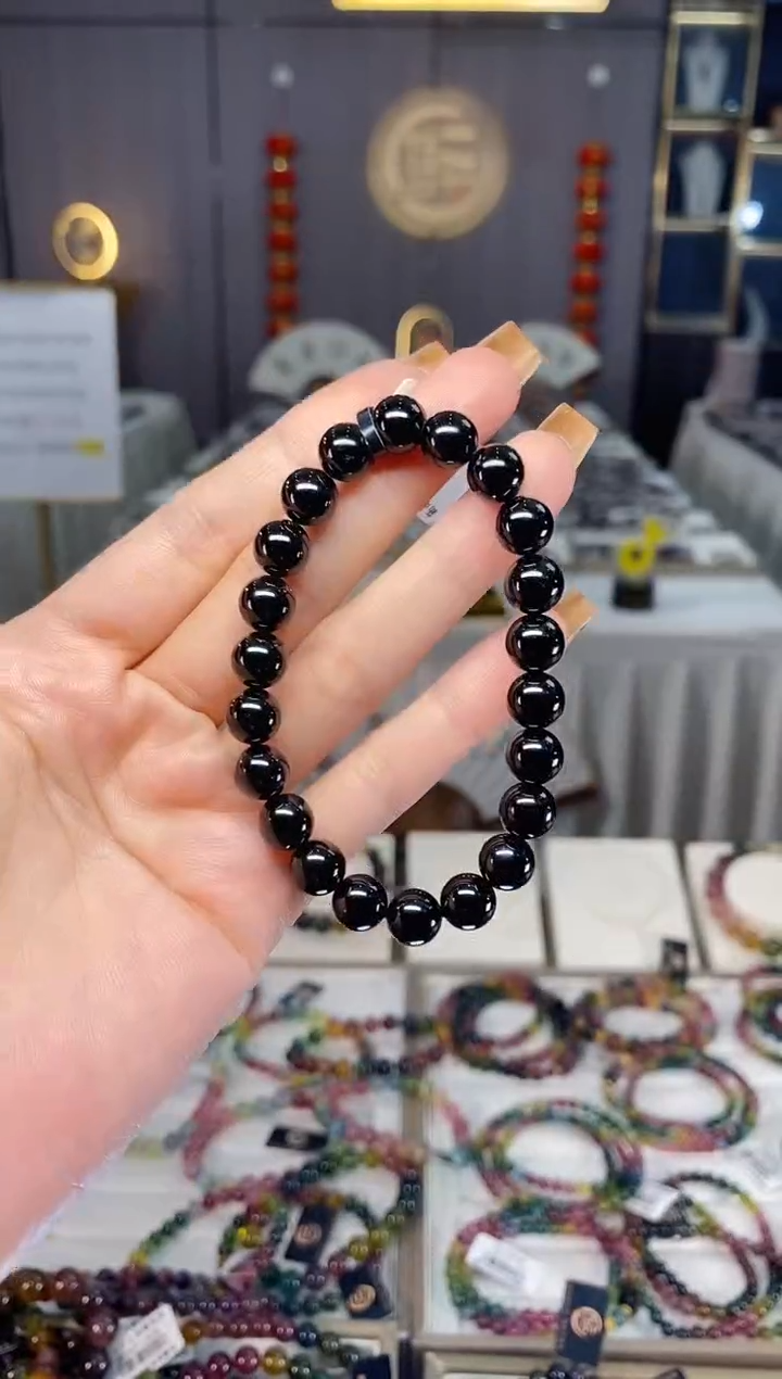 未镶嵌老矿碧玺单圈手串8mm+碧玺dan多样性发货一条