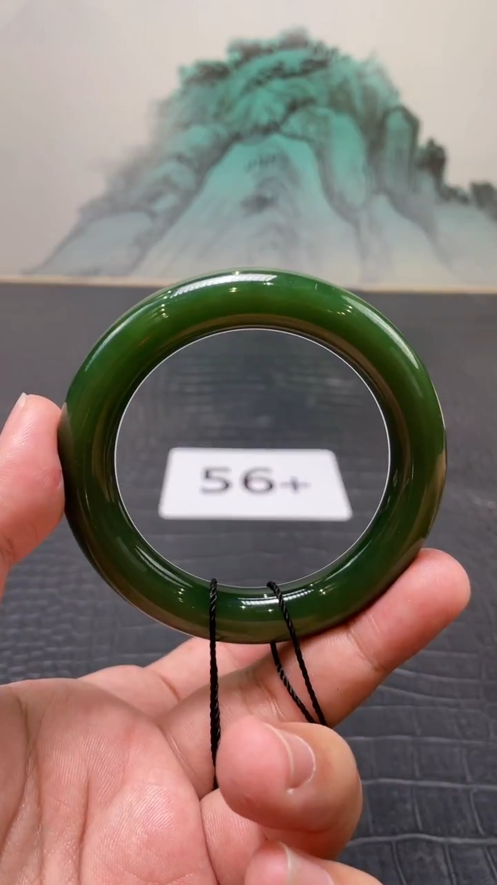 未镶嵌手镯和田玉（碧玉）?****?56+